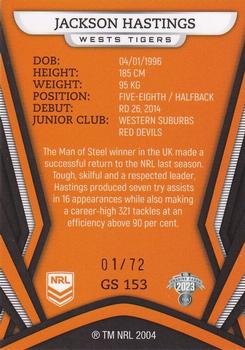 2023 NRL Traders Titanium - Gold Pearl Special #GS153 Jackson Hastings Back